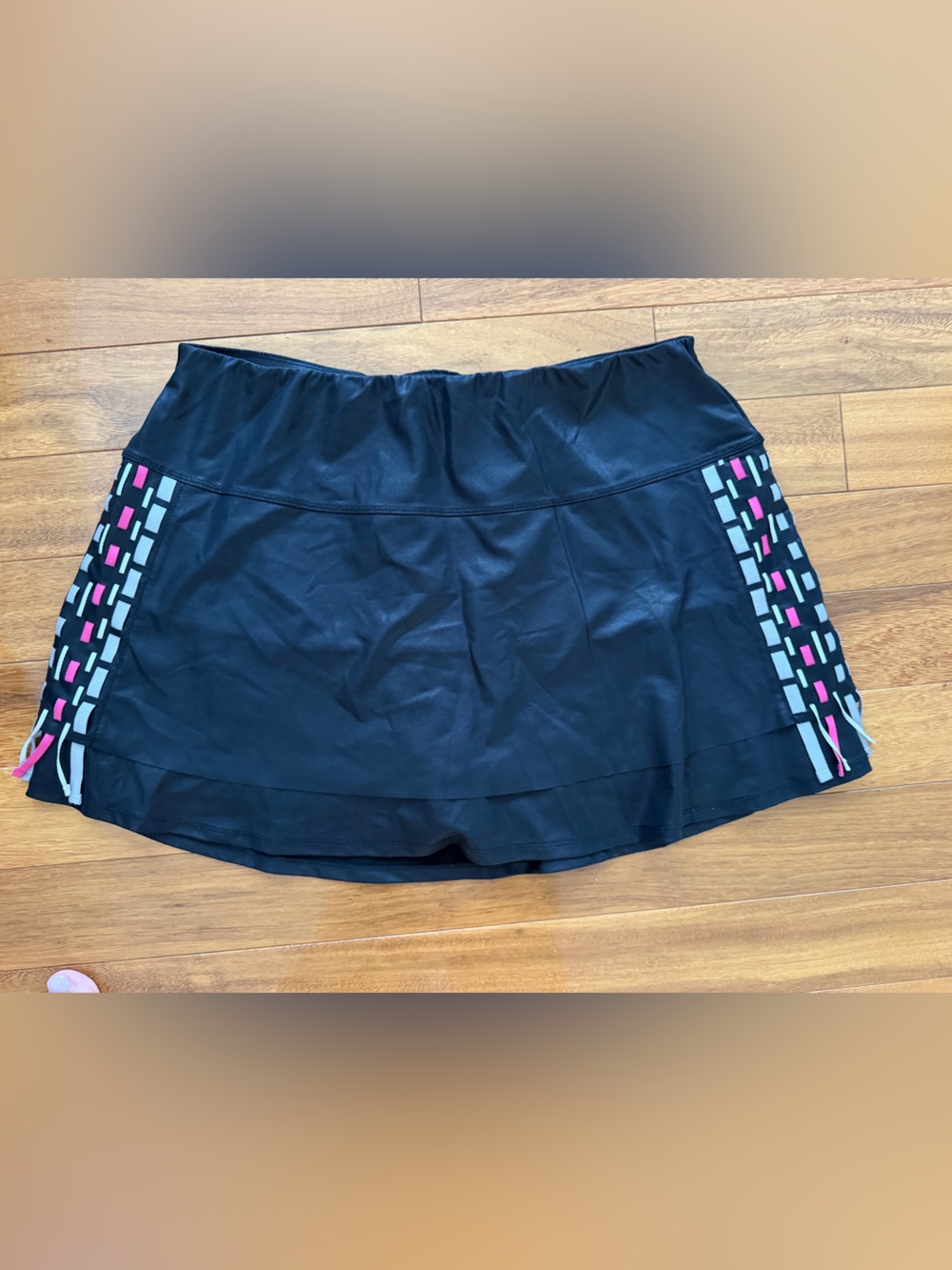Lucky in Love Black and Pink tennis Skirt